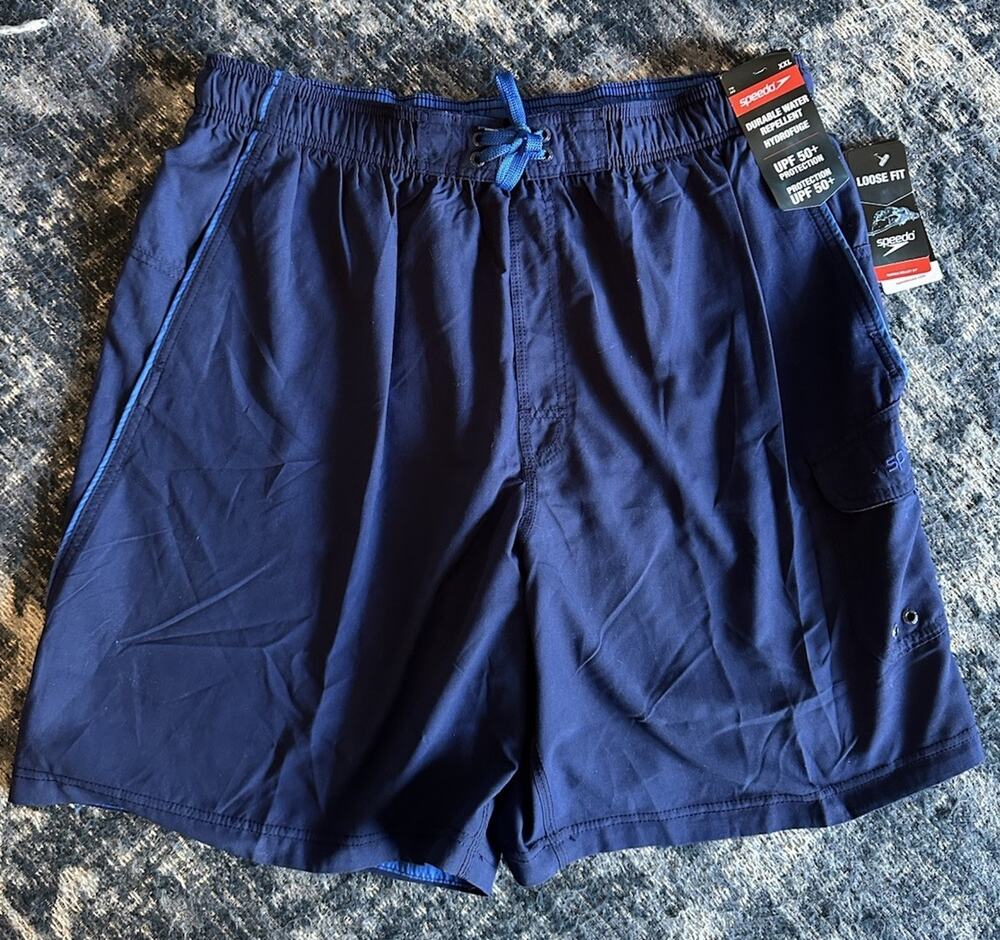 Speedo Mens Swim Trunks Water Repellent Hydrofuge UPF 50+ Protection XXL NEW